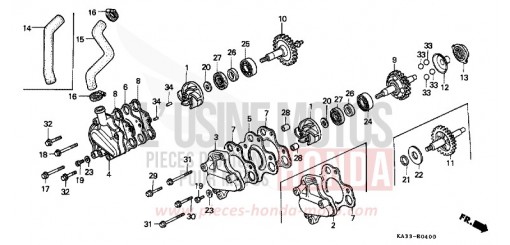 WATER PUMP CR125RF de 1985